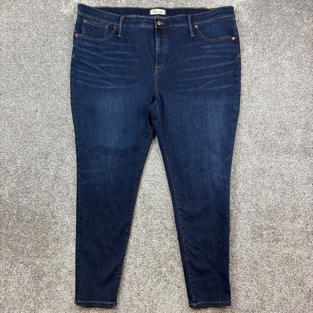 Madewell Jeans Women's Size 37 Blue 10" High Rise Skinny Stretch Denim Dark Wash